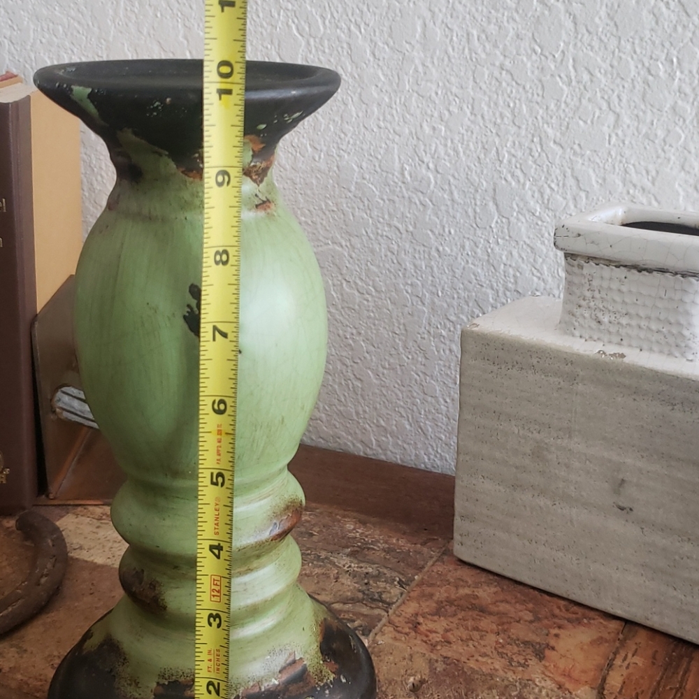 Ceramic Rustic Candle Stick Holder - Picture 3 of 4